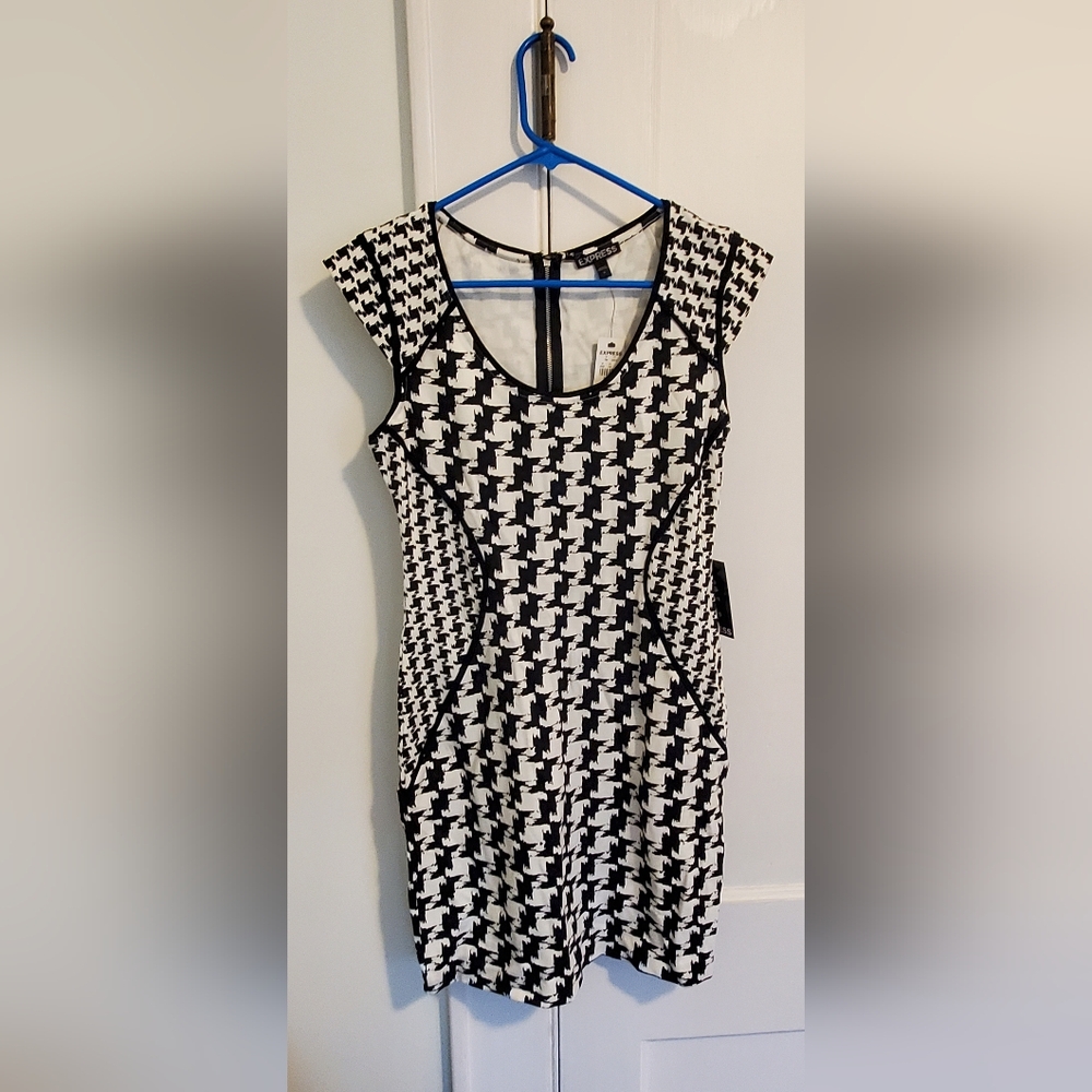 Express Hounds Tooth Dress